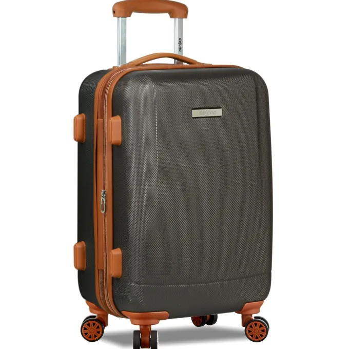 Silk & Salt Dejuno Legion Generation 3-pc Hardside Spinner TSA Combination Lock LuggaSet - Charcoal^ Checked Luggage