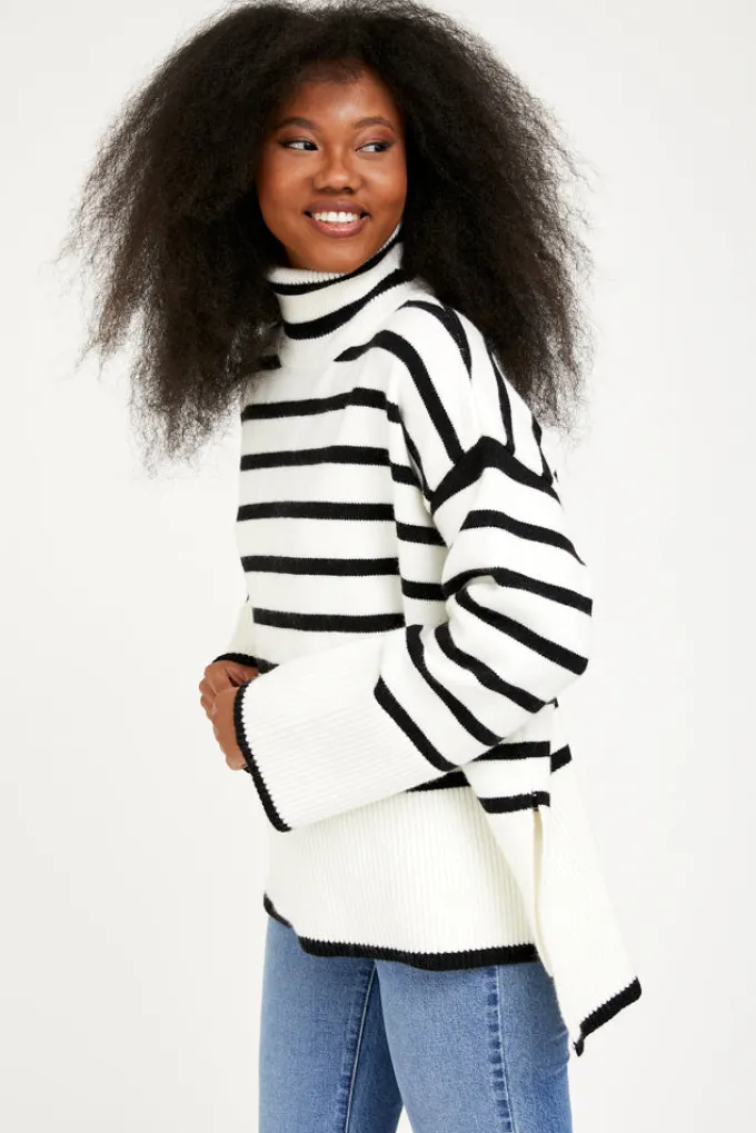 Silk & Salt denise sweater - beige/black^ Knitwear