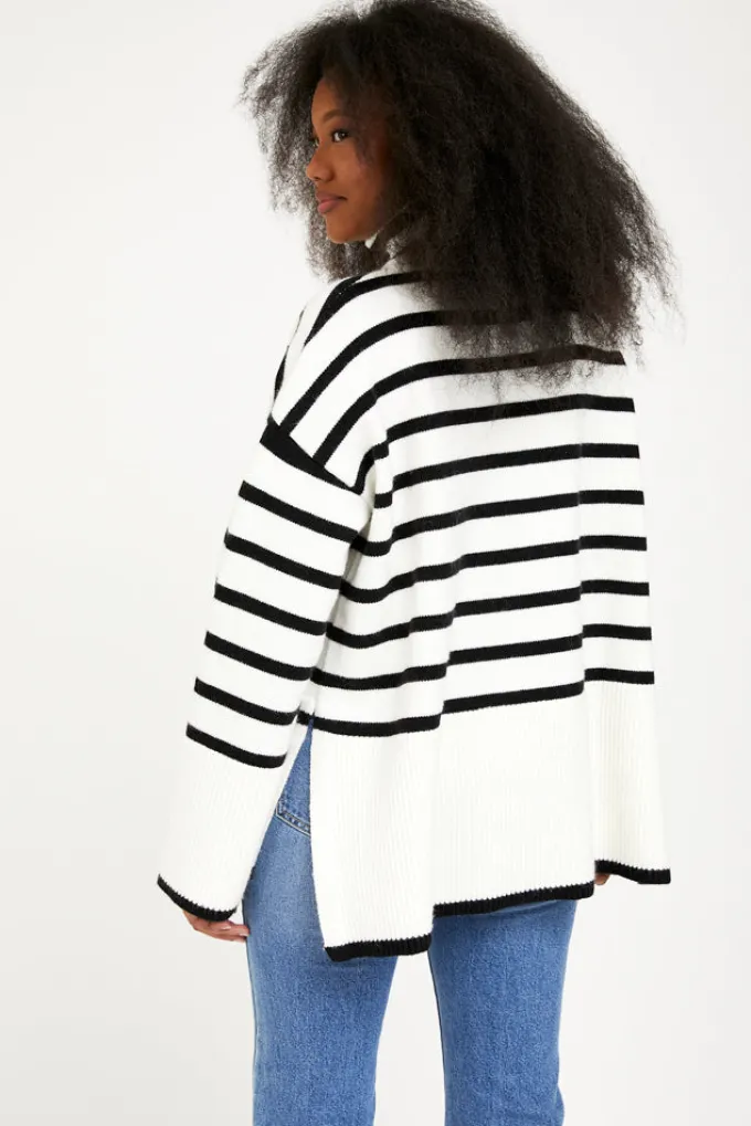 Silk & Salt denise sweater - beige/black^ Knitwear