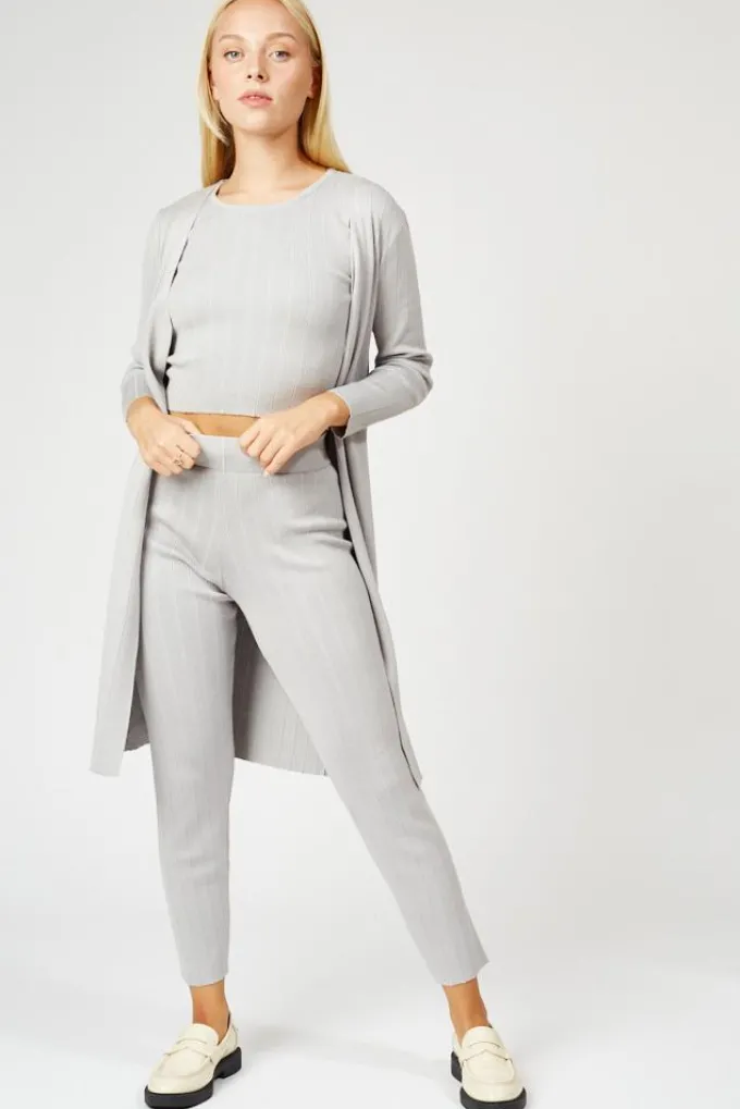 Silk & Salt staycation sweat set - grey^ Sets
