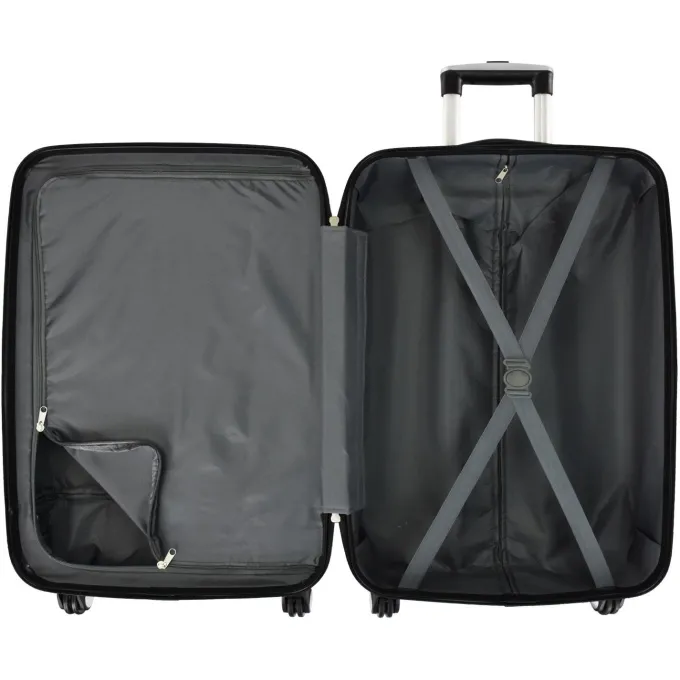 Silk & Salt Elite Luggage: Verdugo Hardside 3-Piece Spinner LuggaSet Black^ Carry On Luggage