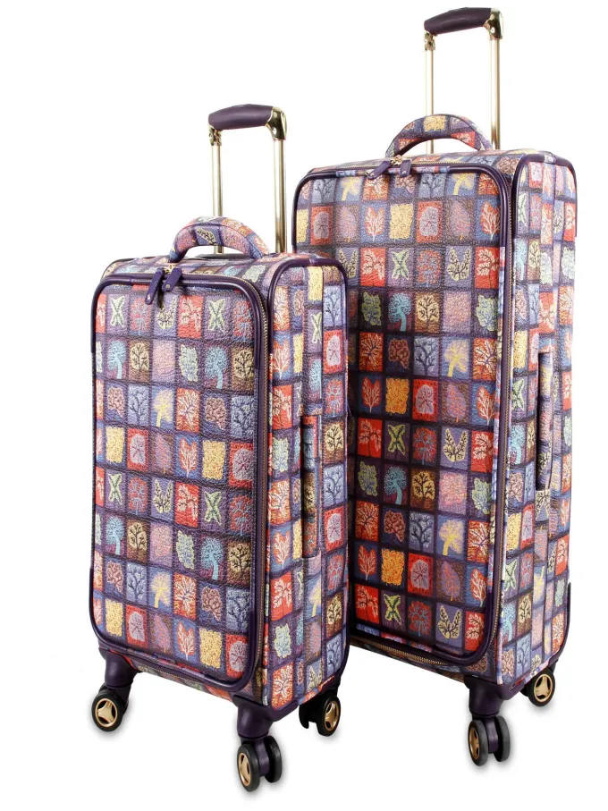 Silk & Salt J World Bella Softside 2 Piece Spinner LuggaSet^ Carry On Luggage