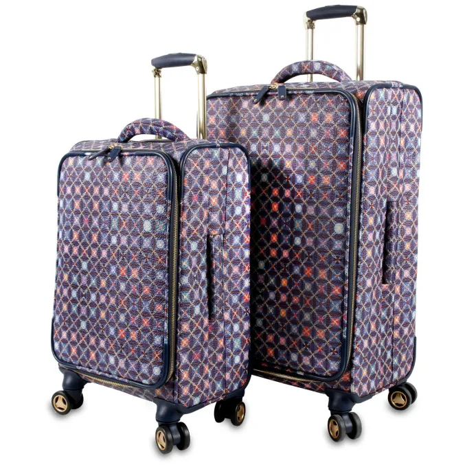 Silk & Salt J World Bella Softside 2 Piece Spinner LuggaSet^ Carry On Luggage