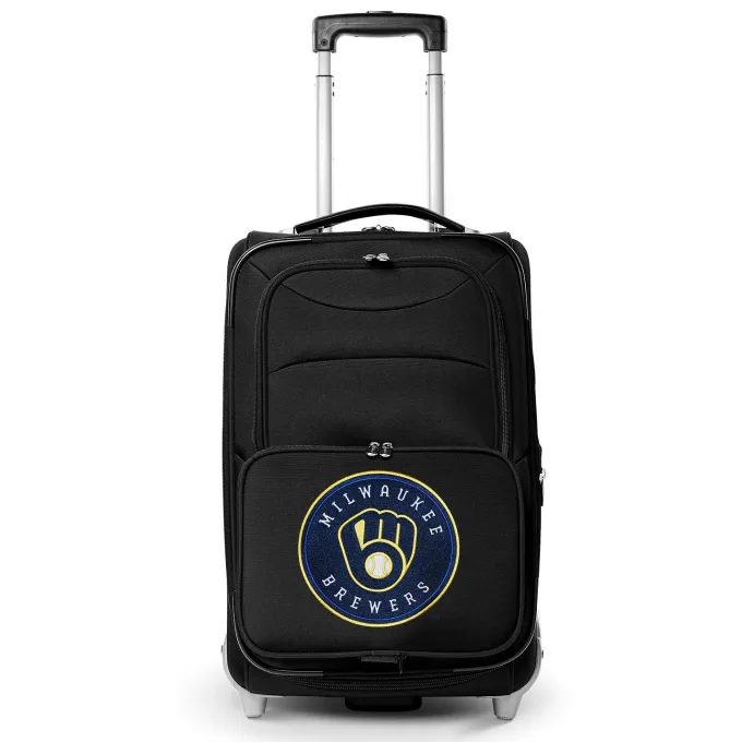 Silk & Salt Milwaukee Brewers 21 Rolling Carry-On Suitcase^ Carry On Luggage