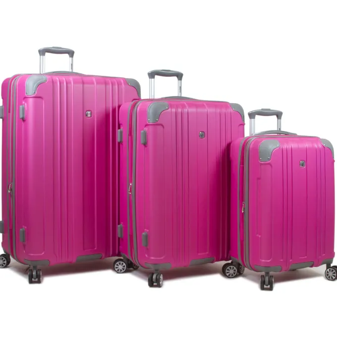 Silk & Salt Dejuno Kingsley 3-Piece Hardside Spinner LuggaSet With TSA Lock - Pink^ Hard Side Luggage