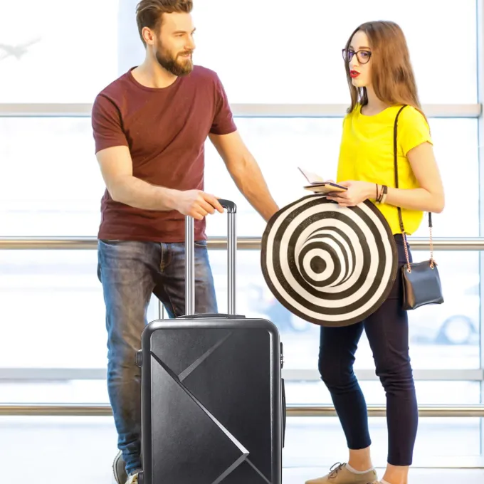 Silk & Salt 3 Piece LuggaSets with Hardside Expandable Spinner Wheel (20/24/28) Black^ Hard Side Luggage