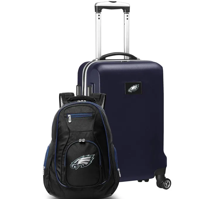 Silk & Salt MOJO Navy Philadelphia Eagles 2-Piece Backpack ampCarry-On Set^ Luggage Sets
