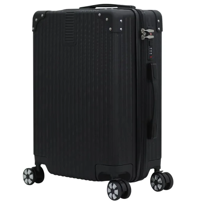 Silk & Salt 3pc Business 8 Wheel Hardside Spinner SetMidnight Black^ Checked Luggage