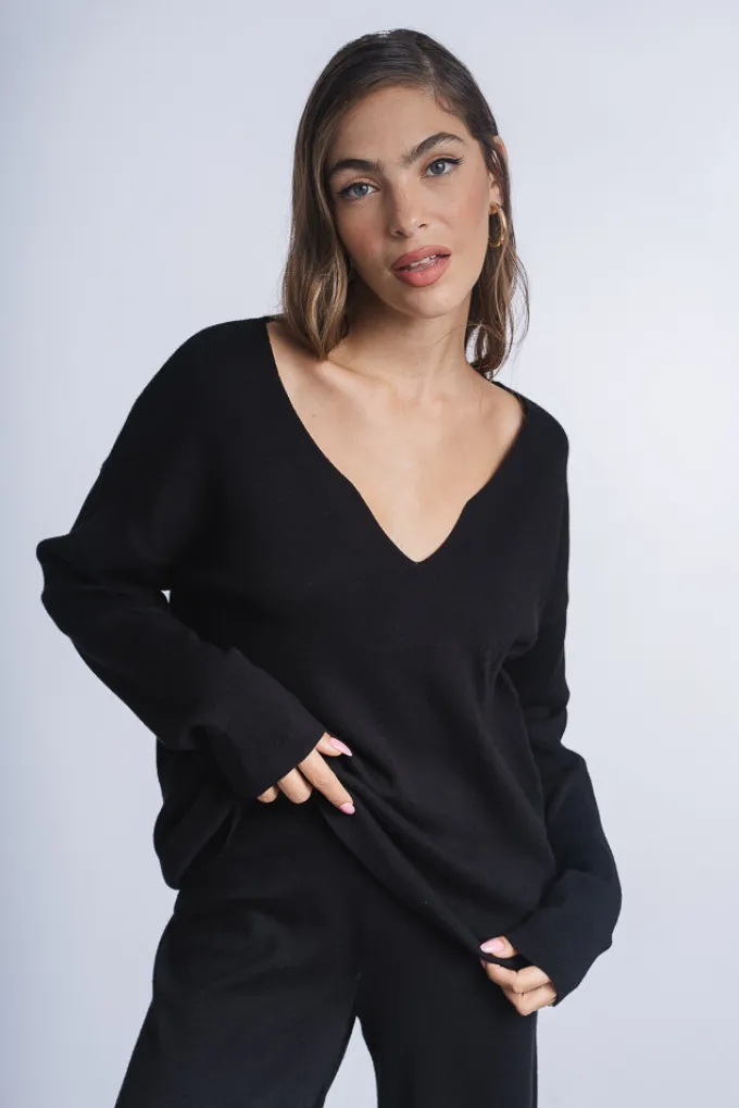 Silk & Salt flow lounge set - black^ Sets