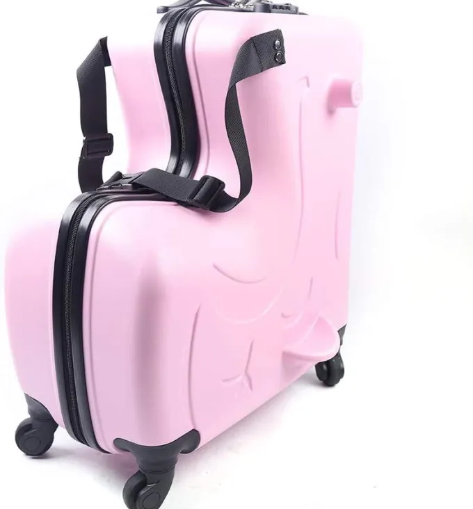 Silk & Salt TFCFL 20 inch Children Kid LuggaSuitcase School Backpack Pull Rod Trolley Case^ Checked Luggage