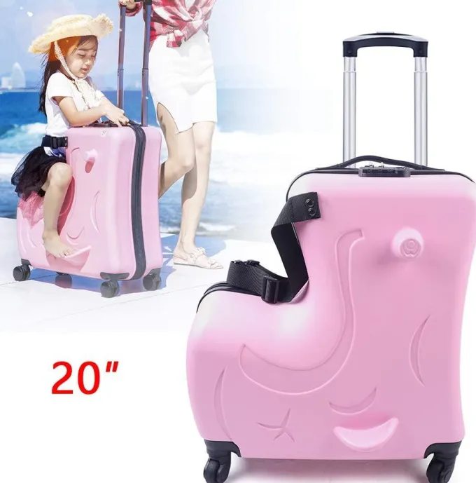 Silk & Salt TFCFL 20 inch Children Kid LuggaSuitcase School Backpack Pull Rod Trolley Case^ Checked Luggage