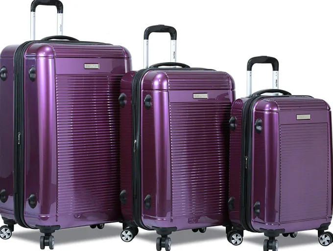 Silk & Salt 3 Pcs Set Polycarbonate Expandable LuggaSpinner Suitcase with TSA Lock 28 24 amp20^ Luggage Sets