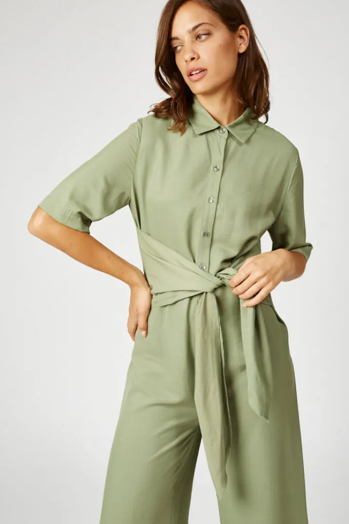 Silk & Salt the rubin jumpsuit- olive^ Jumpsuits