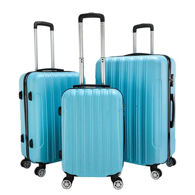 Silk & Salt Saibaiyee 3-in-1 Multifunctional LarCapacity Traveling StoraSuitcase Blue^ Hard Side Luggage