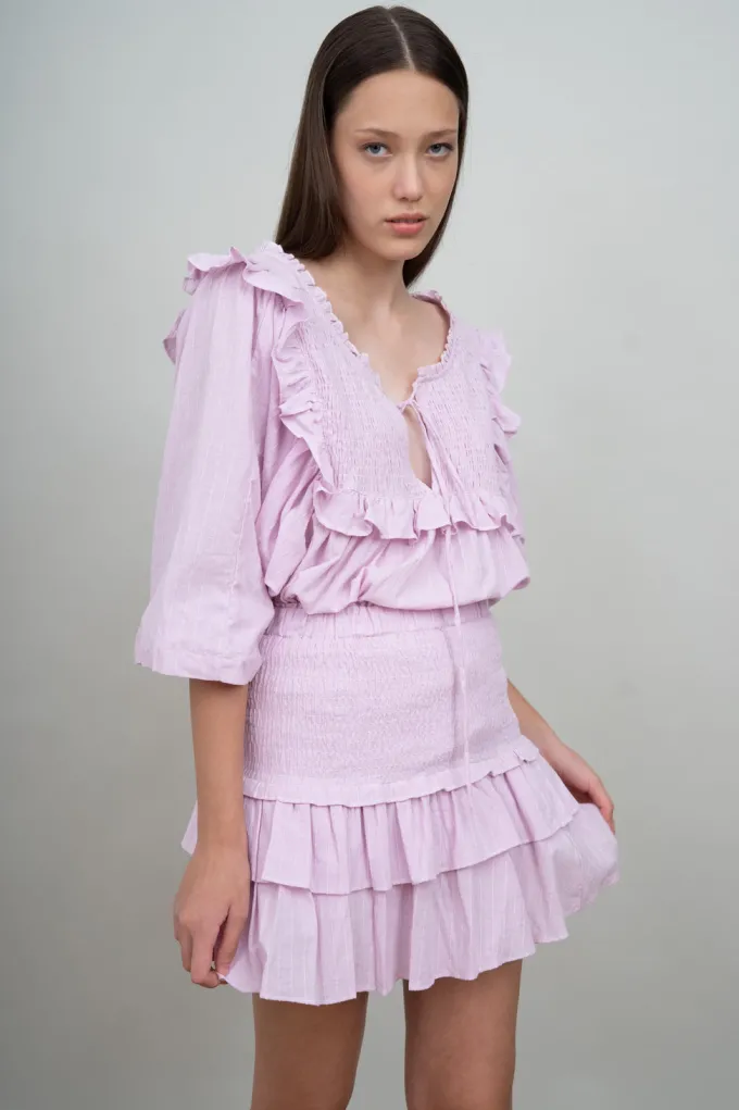 Silk & Salt frills ampthrills skirt - pink lavender^ Skirts