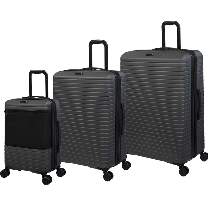 Silk & Salt it luggaAttuned 3 Piece Hardside 8 Wheel Expandable Spinner Set^ Checked Luggage