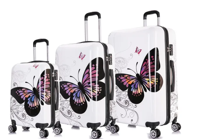 Silk & Salt InUSA Prints 3-Piece 20/24/38 Lightweight Hardside Set Luggage^ Checked Luggage