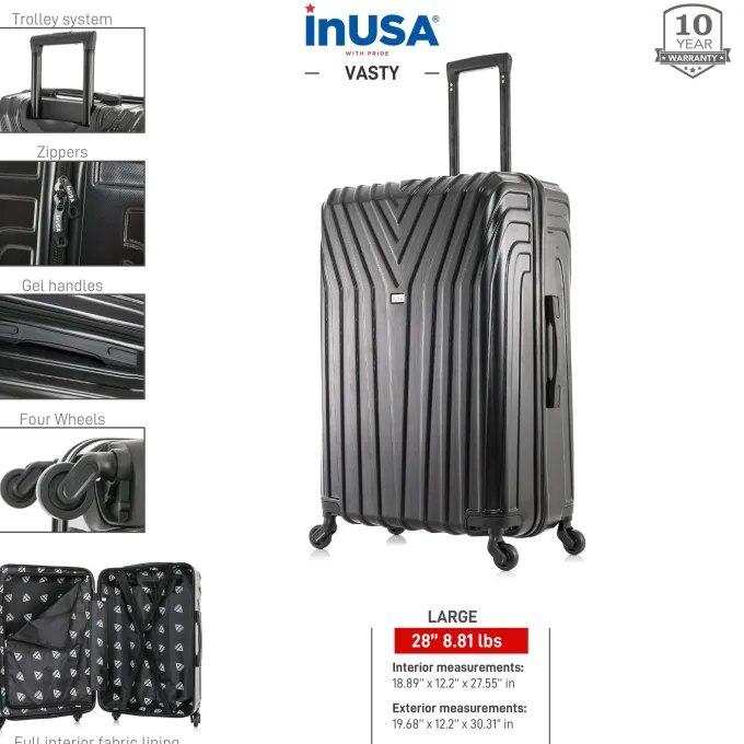 Silk & Salt InUSA Vasty 28 Lightweight Hardside Spinner Luggage^ Checked Luggage