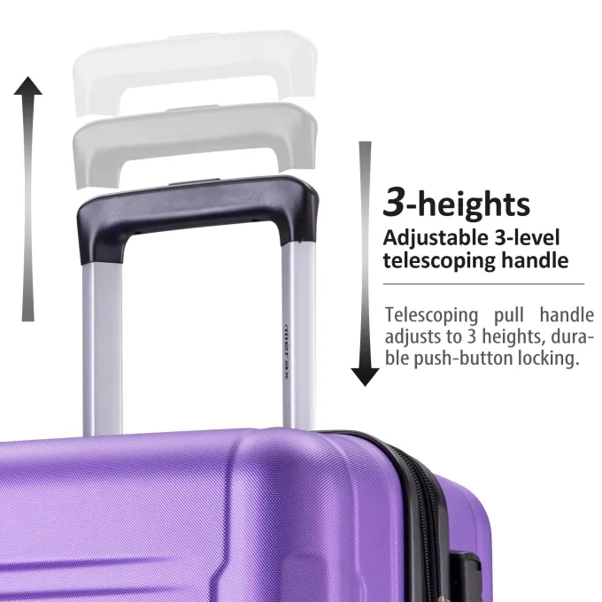 Silk & Salt 20in/24in/28in 3-in-1 LuggaSets SEGMART Lightweight Hardshell Expandable Luggawith TSA Lock Heavyweight Carry on Suitcase Set: 20/ 24''/ 28 LarCapacity Storafor Traveling S6592^ Carry On Luggage|Luggage Sets