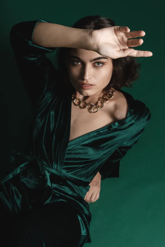 Silk & Salt avery velvet suit - green^ Sets