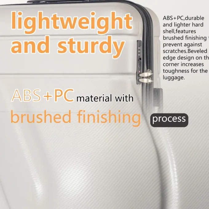 Silk & Salt SEGMART 3 Pieces Travel LuggaSet 20''/24''/28'' Lightweight Women Suitcase Travel Sets 3-in-1 Portable Trolley Case with Telescoping Handle Outdoor Hardside LuggaSet S9354^ Hard Side Luggage