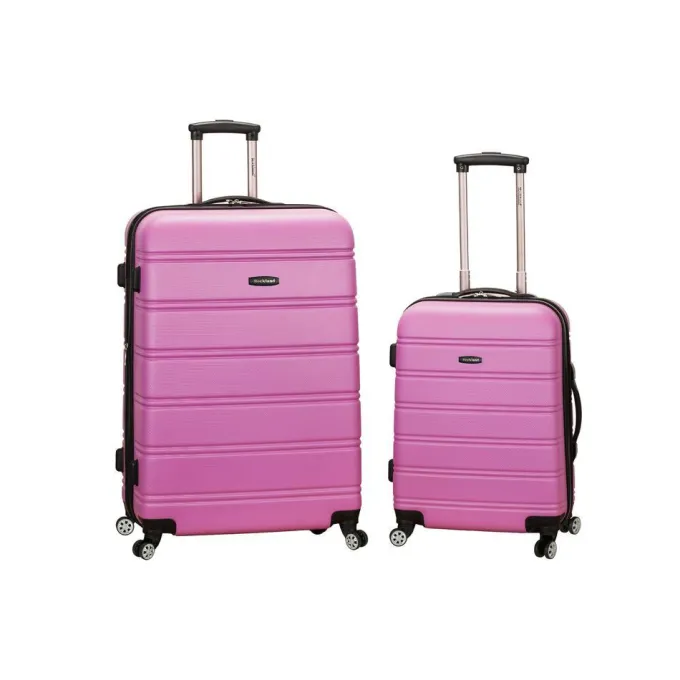 Silk & Salt 20 28 2Pc Expandable Abs Spinner Set Pink^ Luggage Sets