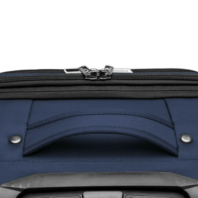 Silk & Salt US Traveler Anzio u2014 22 Carry On Rolling LuggaSpinner Silent Wheel Tow Push Handle Travel Suitcase Bag Navy^ Carry On Luggage