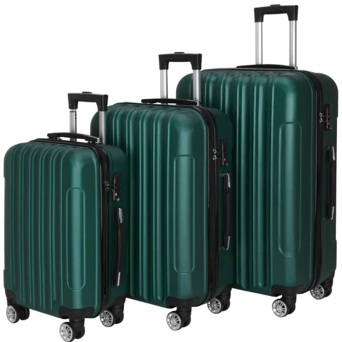 Silk & Salt UBesGoo 3Pcs Hardside Spinner Suitcase Luggawith Wheels^ Checked Luggage
