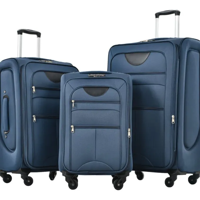 Silk & Salt Abcnature Expandable Luggage 3 PC LuggaSetUpright Spinner Softshell Lightweight Suitcase with TSA Lock Durable Suitcase Double Wheels Carry on LuggaSets Clearance 22 26 30^ Checked Luggage