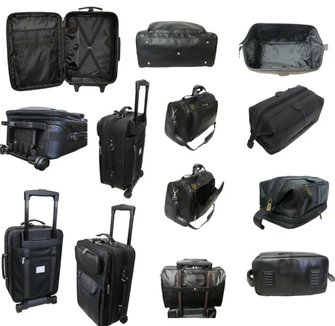 Silk & Salt Amerileather Cannon Three Piece Leather LuggaSet^ Carry On Luggage