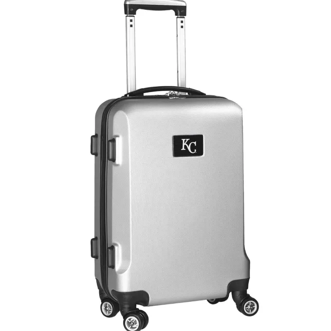 Silk & Salt Kansas City Royals 21 8-Wheel Hardcase Spinner Carry-On - Silver^ Carry On Luggage