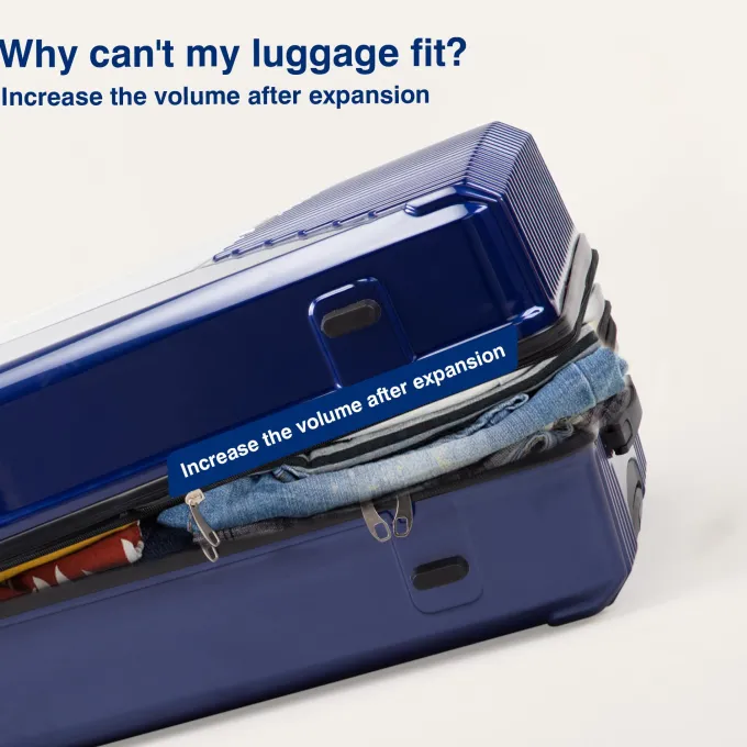 Silk & Salt Jaxpety 3 Pcs Hardside Expandable LuggaSet Trolley Suitcase W/ TSA Lock (20 24 28)^ Checked Luggage