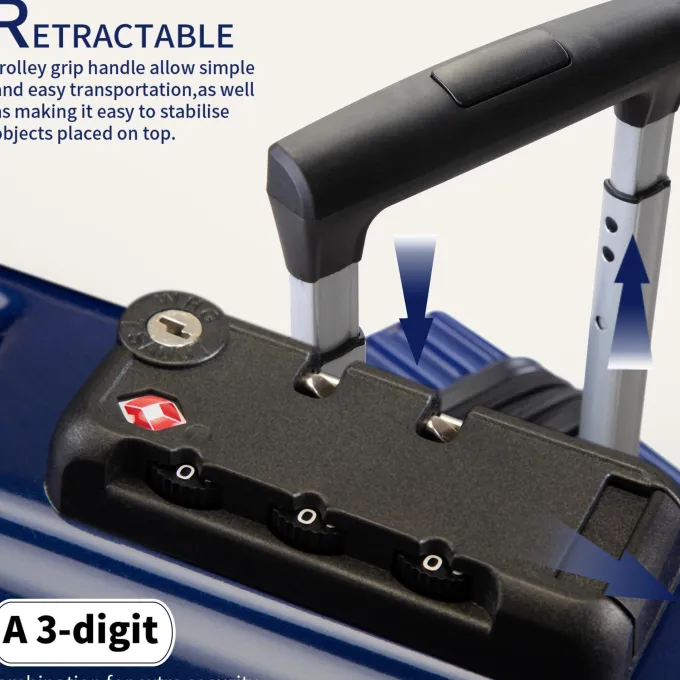 Silk & Salt Jaxpety 3 Pcs Hardside Expandable LuggaSet Trolley Suitcase W/ TSA Lock (20 24 28)^ Checked Luggage