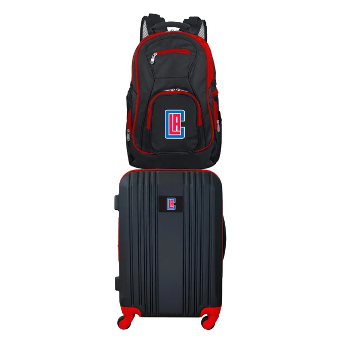 Silk & Salt NBA LA Clippers 2-Piece Luggaand Backpack Set^ Carry On Luggage