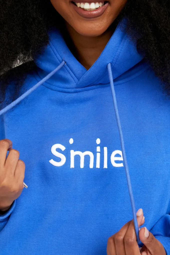 Silk & Salt smile at my hoodie - blue^ Loungewear