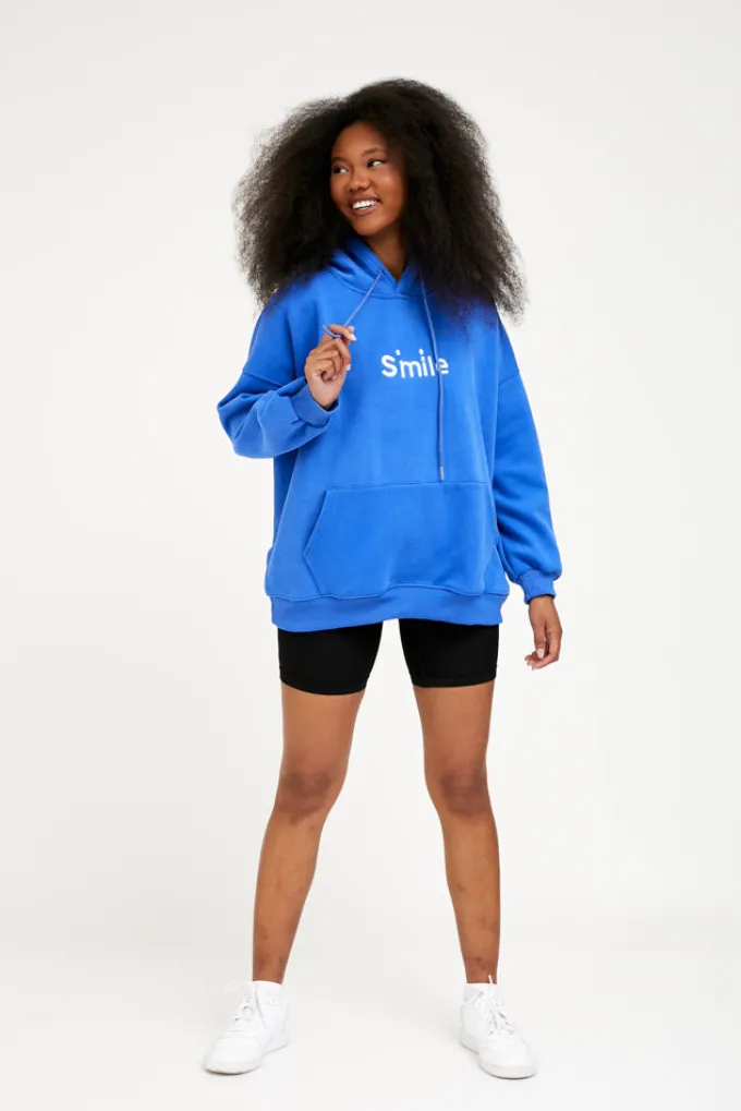 Silk & Salt smile at my hoodie - blue^ Loungewear