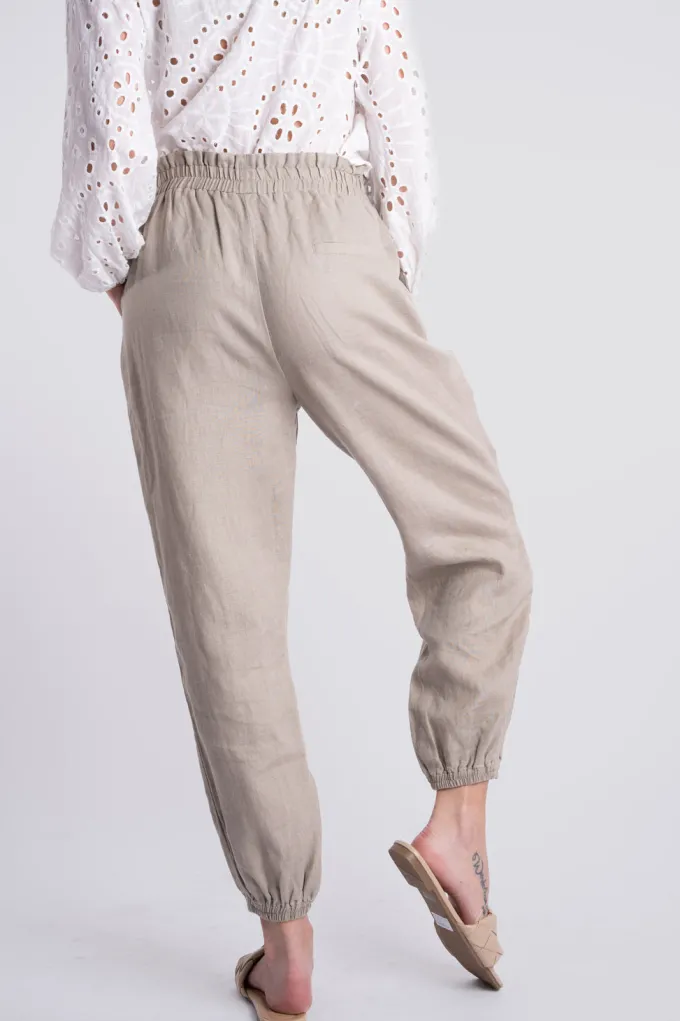 Silk & Salt that easy linen trousers- khaki^ Pants