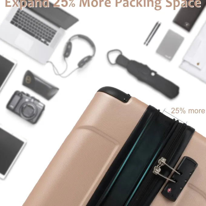 Silk & Salt Hardside LuggaSpinner Suitcase with TSA Lock Lightweight Expandable 28^ Luggage Sets