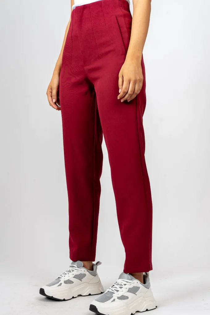 Silk & Salt erica tailored pants - wine^ Pants