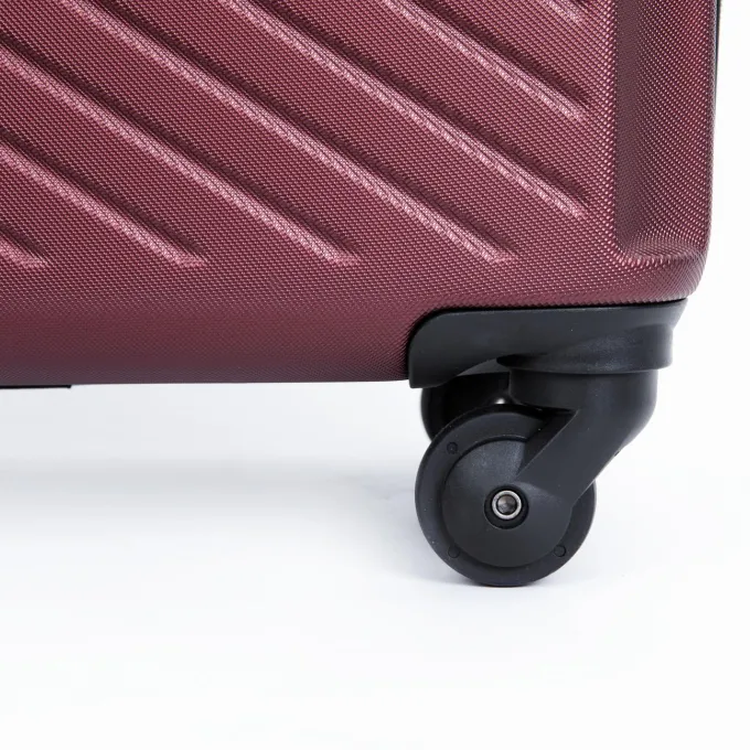 Silk & Salt uhomepro Lightweight Spinner 3 Piece LuggaSet with TSA Lock ABS Trolley Carry On Suitcase Bag 20 24 28 with Spinner Wheels Red^ Carry On Luggage