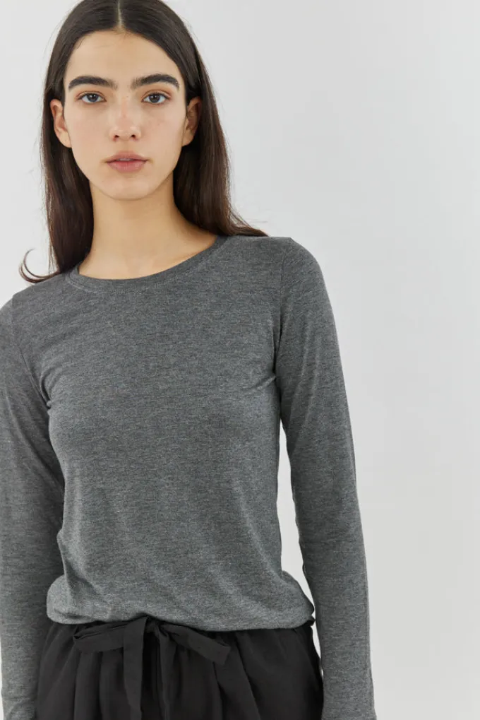 Silk & Salt aria long sleeve tee - marengo^ Tops