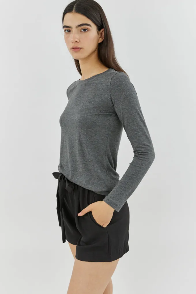 Silk & Salt aria long sleeve tee - marengo^ Tops