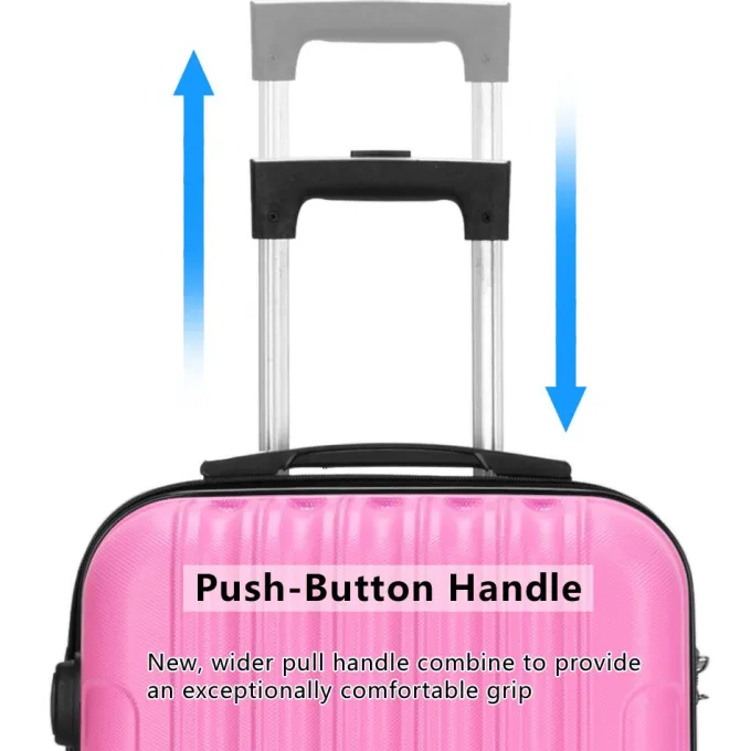 Silk & Salt Zimtown 3PCS LuggaTravel Set Bags ABS Trolley Hard Shell Suitcase W/TSA lock With 4 Wheels^ Luggage Sets