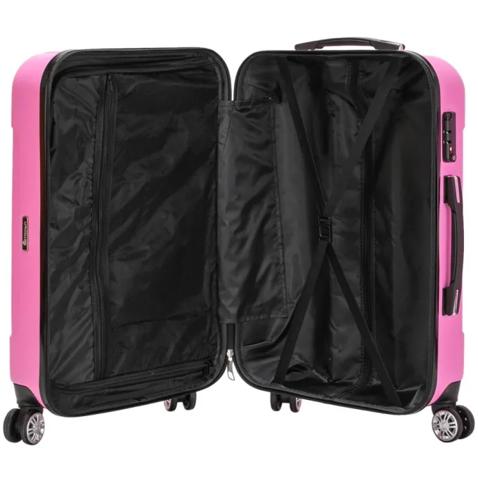Silk & Salt Zimtown 3PCS LuggaTravel Set Bags ABS Trolley Hard Shell Suitcase W/TSA lock With 4 Wheels^ Luggage Sets