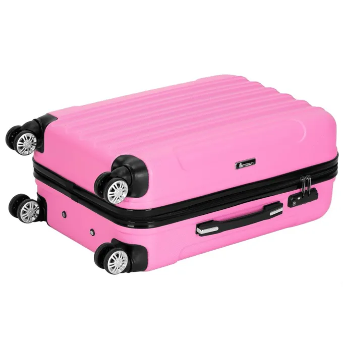 Silk & Salt Zimtown 3PCS LuggaTravel Set Bags ABS Trolley Hard Shell Suitcase W/TSA lock With 4 Wheels^ Luggage Sets