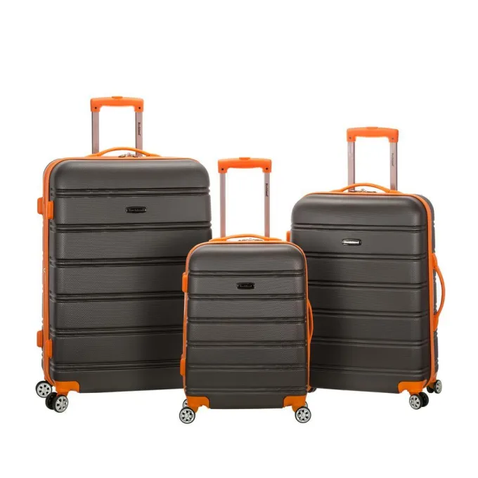 Silk & Salt Melbourne 3 Pc Abs LuggaSet Charcoal^ Hard Side Luggage