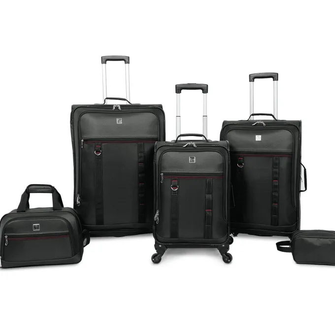 Silk & Salt Prote5 Piece Softside LuggaSet Includes 28 amp24 Check Bags 20 Carry-on Green^ Luggage Sets