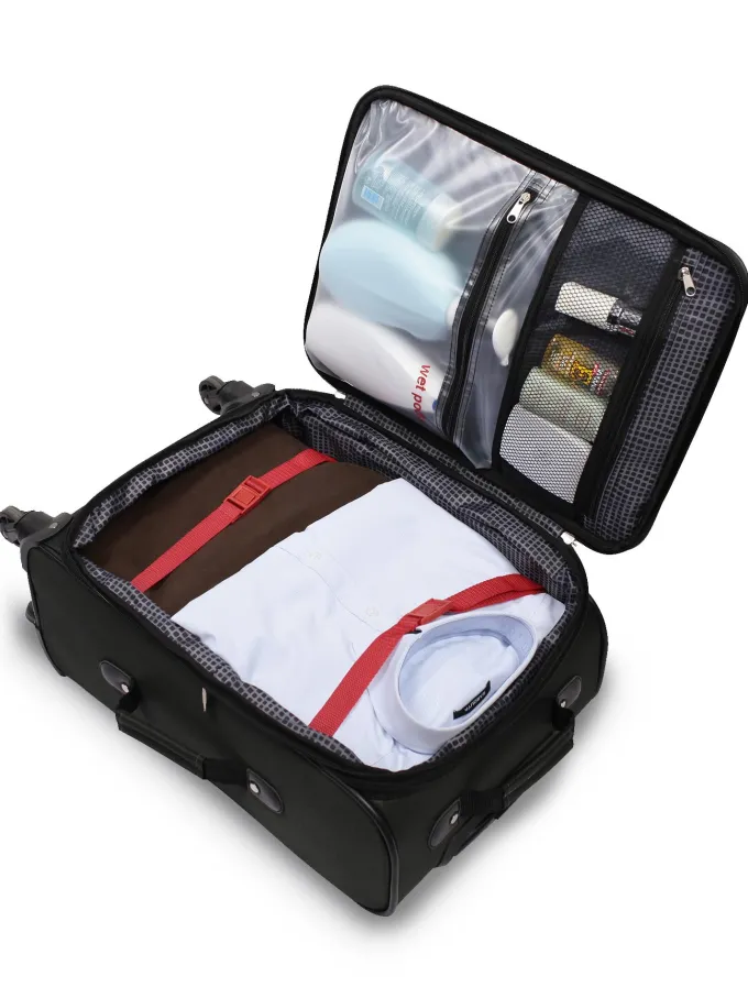Silk & Salt Prote5 Piece Softside LuggaSet Includes 28 amp24 Check Bags 20 Carry-on Green^ Luggage Sets