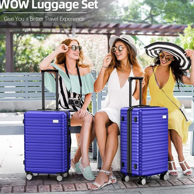 Silk & Salt GGFUNY Hard Shell LuggaSets 3 Piece Hardside Expandable LuggaSet Clearance Lightweight Suitcases with Wheels TSA Lock 20''/24''/28''^ Checked Luggage