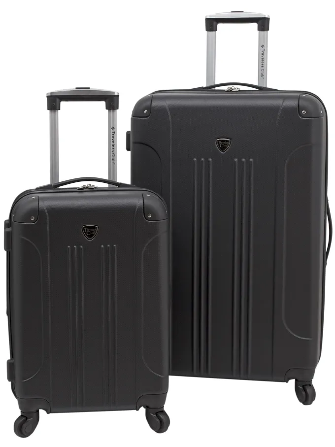 Silk & Salt 2 pc. Expandable Hard-Side Spinner LuggaSet - Black^ Luggage Sets
